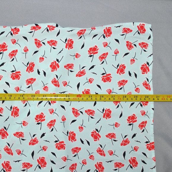 New Jones New York Sleeveless Blouse Size Large Blue & Red Poppy Floral Print - Picture 9 of 9